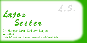 lajos seiler business card